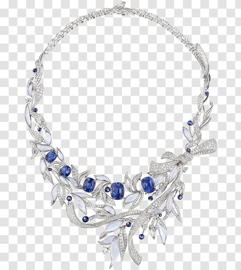 Necklace Chaumet Jewellery Sapphire Gemstone - Chain Transparent PNG
