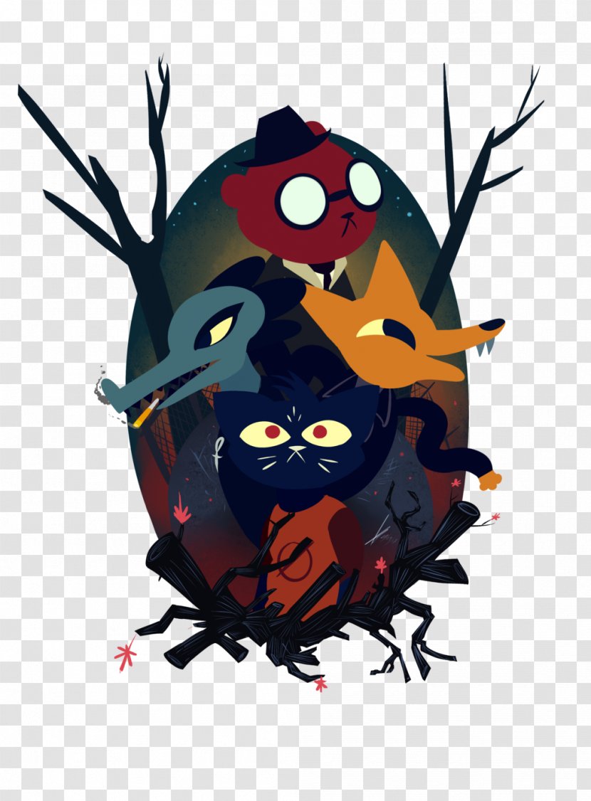 Night In The Woods Illustration DeviantArt Drawing - Fictional Character - Into Transparent PNG