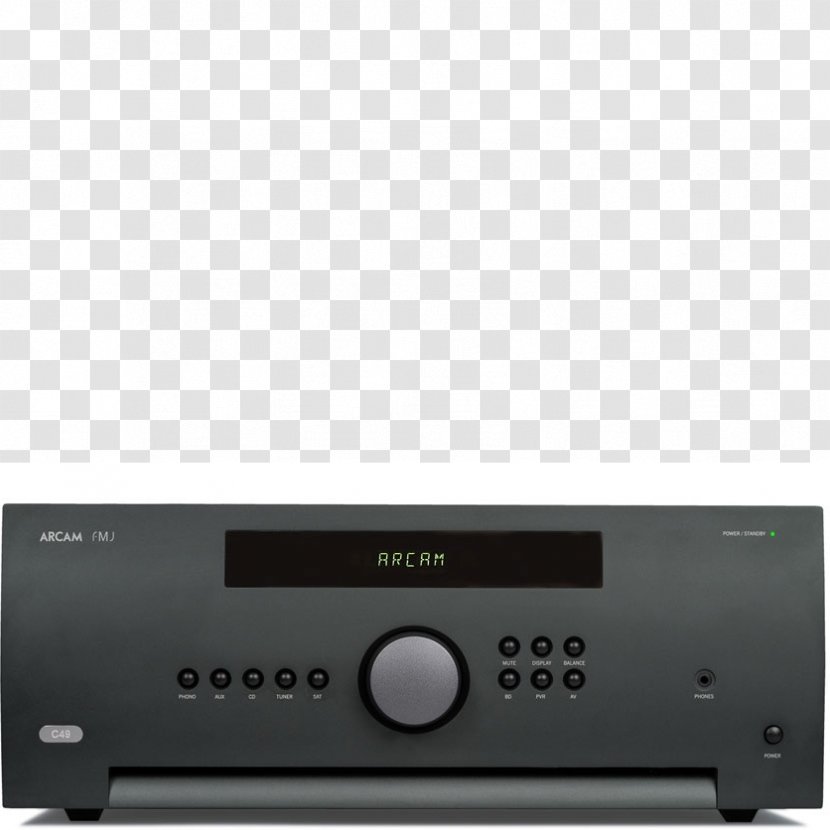 Arcam C49 Audiophile Stereo Pre-Amplifier IrDAC II RSeries DAC With Bluetooth Connectivity FMJ A49 Preamplifier - High Fidelity - Headphones Transparent PNG