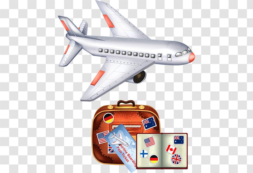 Airplane Flight Air Travel Aircraft Baggage - Narrow Body - Sonbahar Manzara Transparent PNG