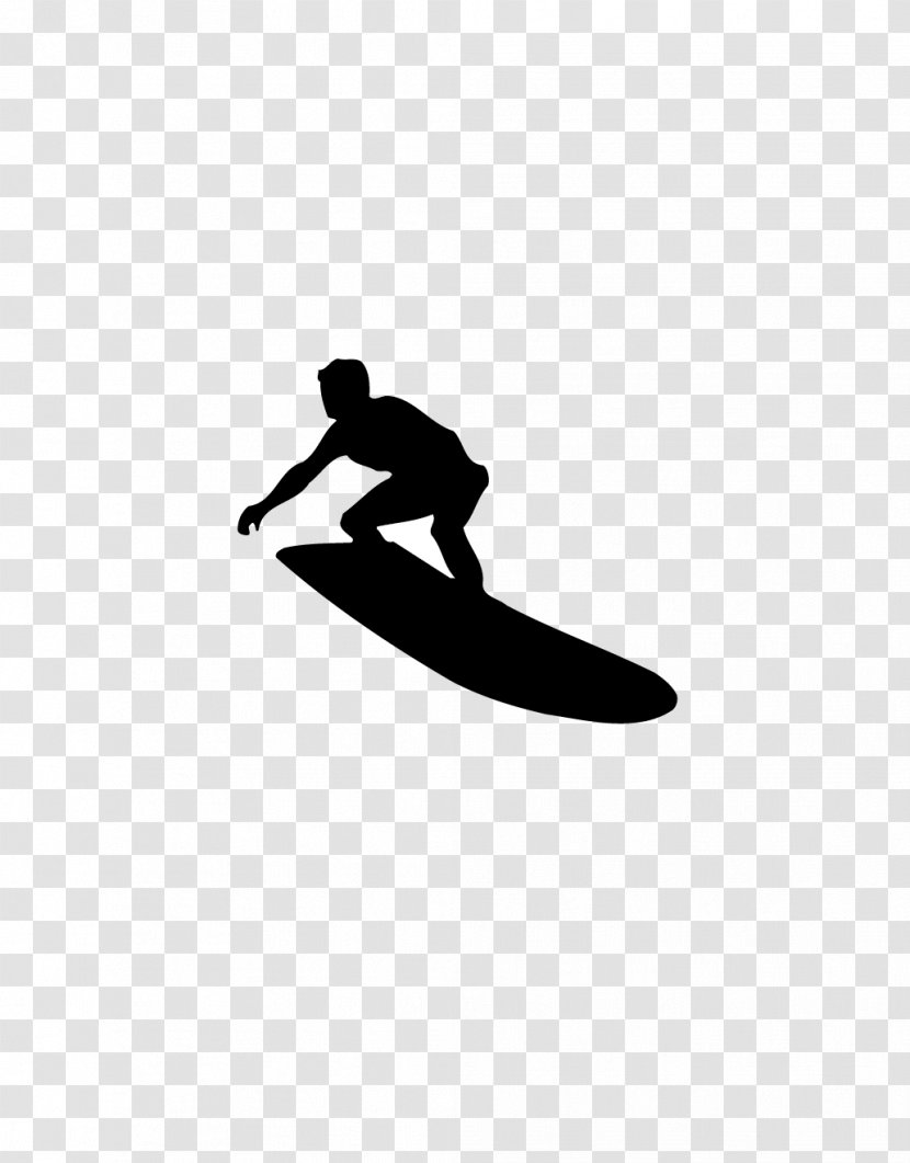 Surfing Icon - Black And White Transparent PNG