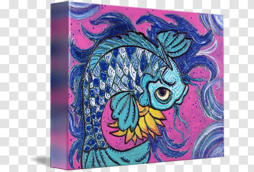 Visual Arts Psychedelic Art Violet - Purple - Koi Transparent PNG