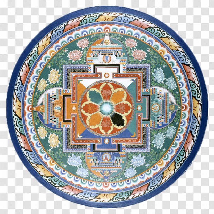 Tibetan Buddhism Mandala Buddhist Art - Meditation - Blue Circle Transparent PNG
