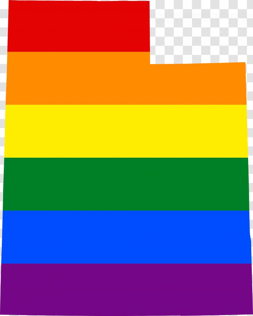 Flag Of Utah Rainbow LGBT Ohio - Frame - Pixel Transparent PNG