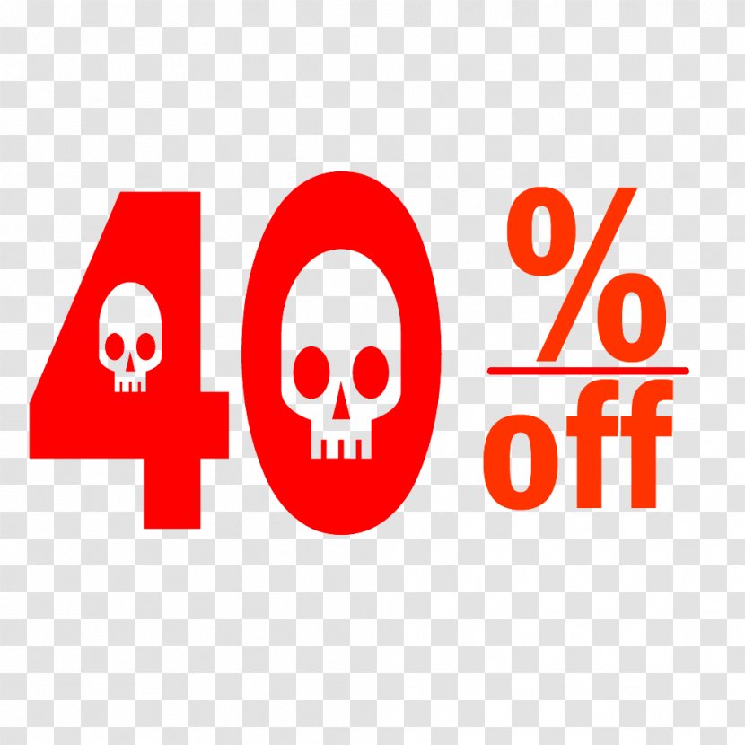 Halloween 40% Discount Tag. - Brand - Logo Transparent PNG