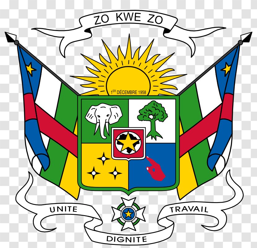 Central African Empire Coat Of Arms The Republic Flag Prefectures - Africa - Font Transparent PNG