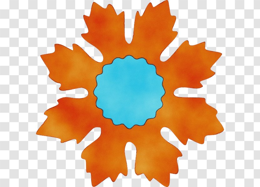 Watercolor Leaf - Orange Transparent PNG