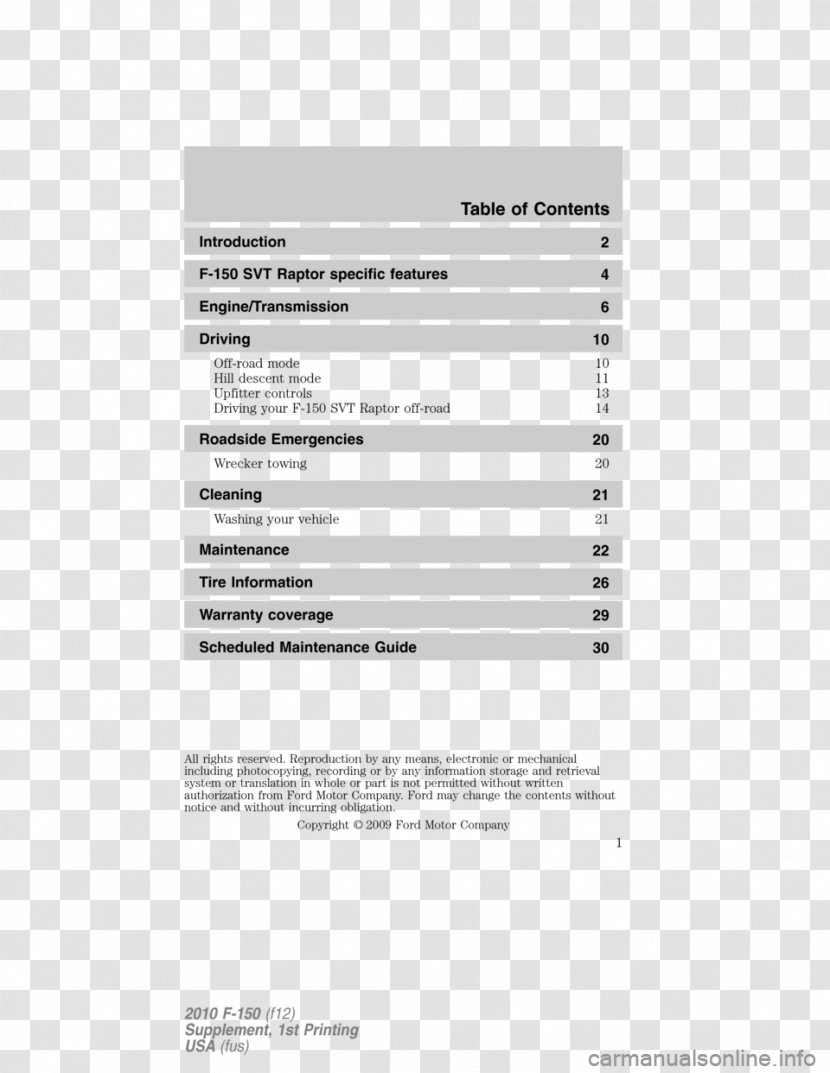 Document Brand Line - Ford Raptor Transparent PNG