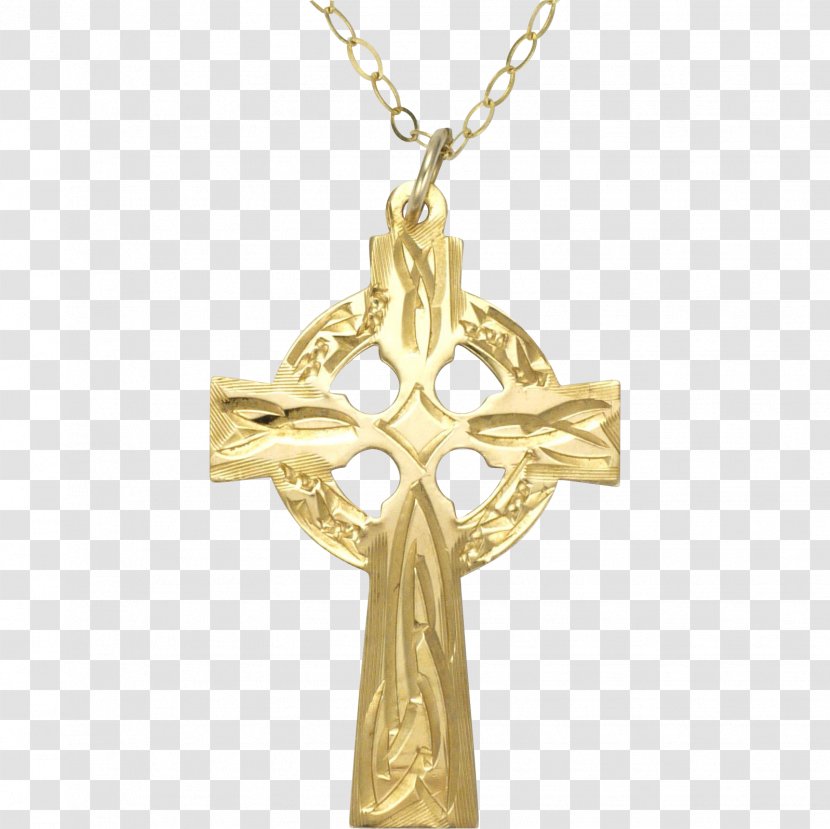 Charms & Pendants Cross Jewellery Chain Necklace - Christian - Gold Transparent PNG