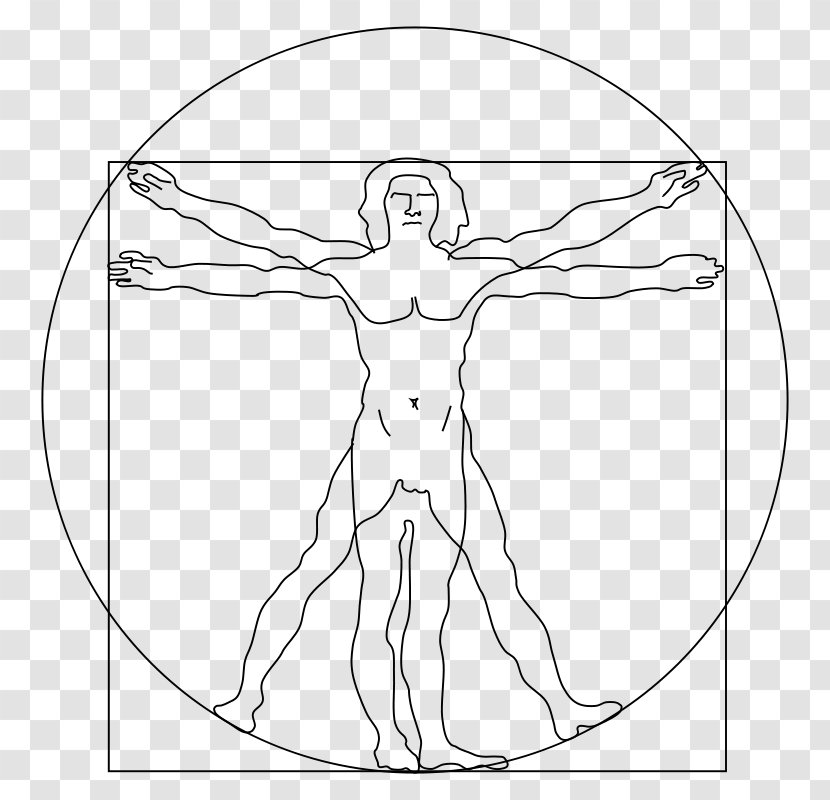 Vitruvian Man Clip Art - Cartoon - Watercolor Transparent PNG