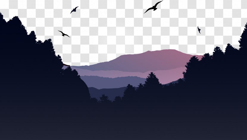 Mountain Euclidean Vector Landscape - Elevation - Asaka Forest Background Transparent PNG