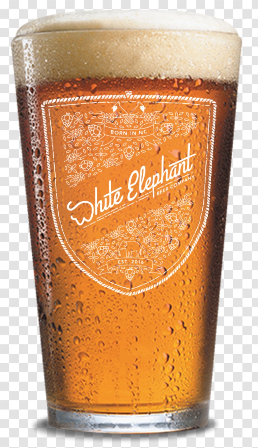 White Elephant Beer Co. Carlsberg Pint Glass Cask Ale - Brewery Transparent PNG