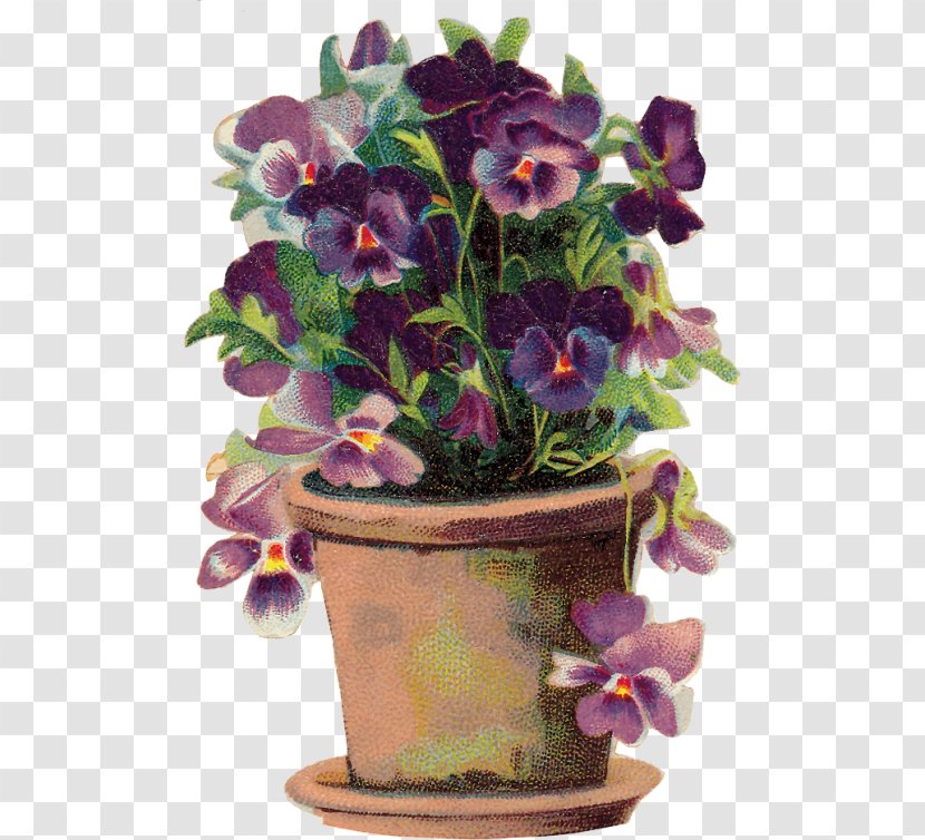 Pansy Floral Design Gourd Art - Painting Transparent PNG