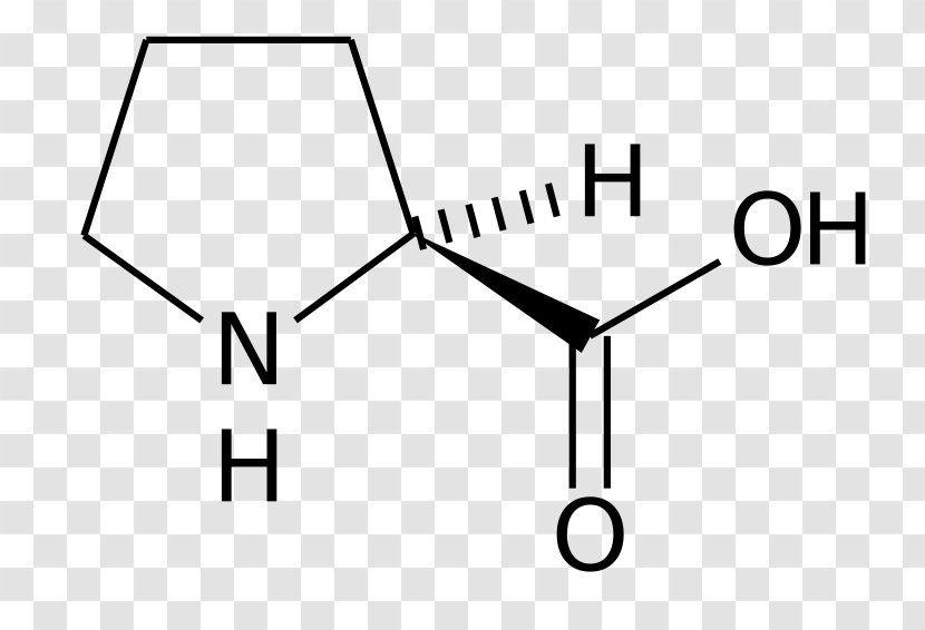 Hydroxyproline Amino Acid Amine Side Chain - Formula Transparent PNG