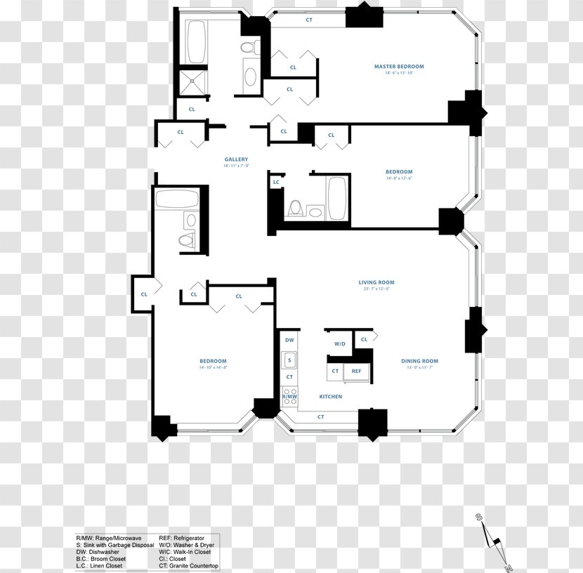 Floor Plan Line - Design M Transparent PNG