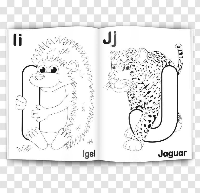 Alphabet Tiger Malbuch Coloring Book Illustration Letter - Cartoon - Sesame Street J Transparent PNG