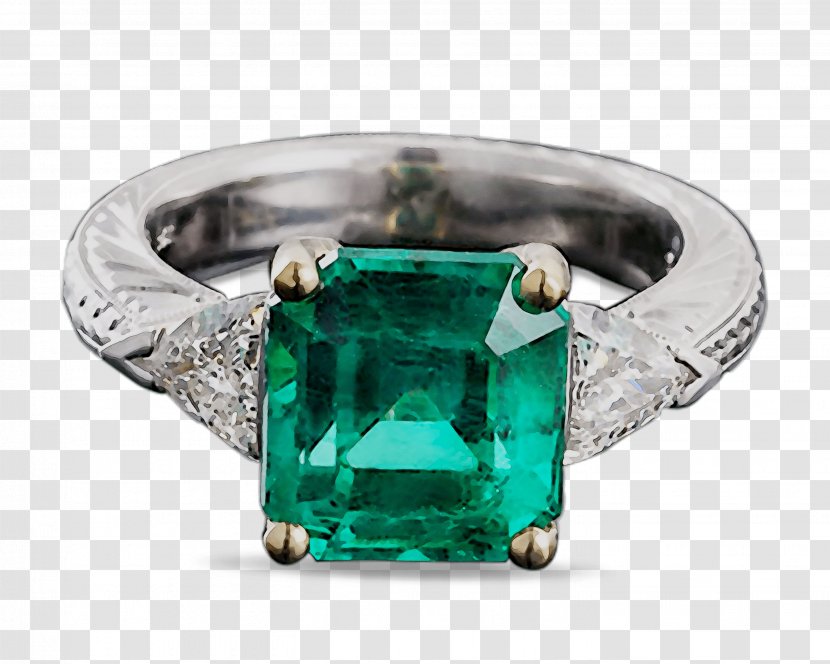 Ring Body Jewellery Product Design - Emerald - Metal Transparent PNG