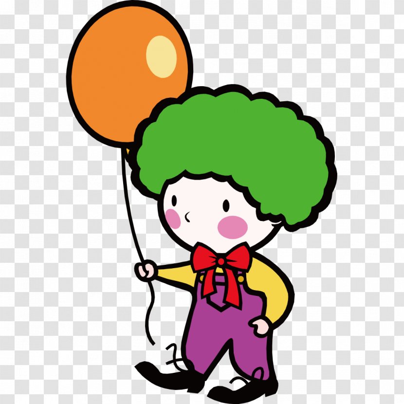 Child Circus Clown School Clip Art - Holding Balloons Transparent PNG