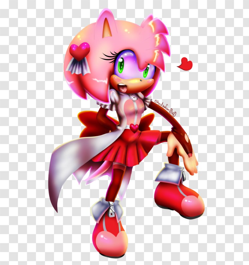 Figurine Cartoon Action & Toy Figures Pink M - Heart - Amy Rose 3d Model Transparent PNG