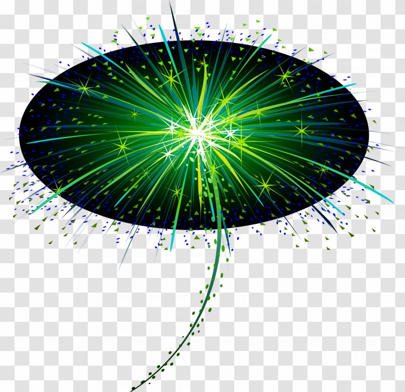 Green Fireworks - Symmetry - Fresh Transparent PNG