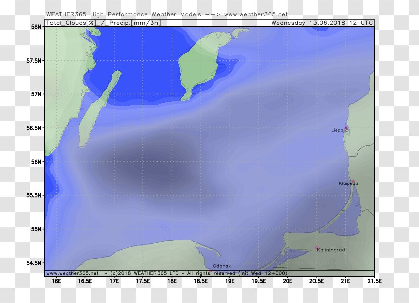 Baltic Sea Map Weather Precipitable Water Transparent PNG