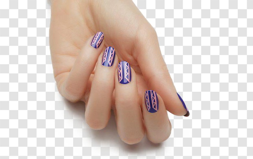 Nail Polish Manicure Art Nageldesign - Care - Blue And Purple Transparent PNG