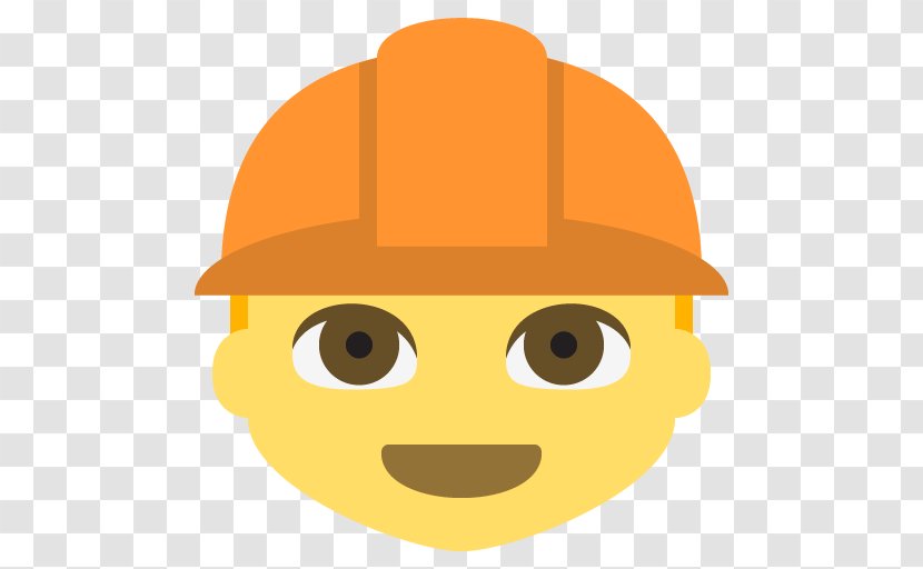 Emoji Emoticon Hat Smiley Construction Worker - Sms Transparent PNG