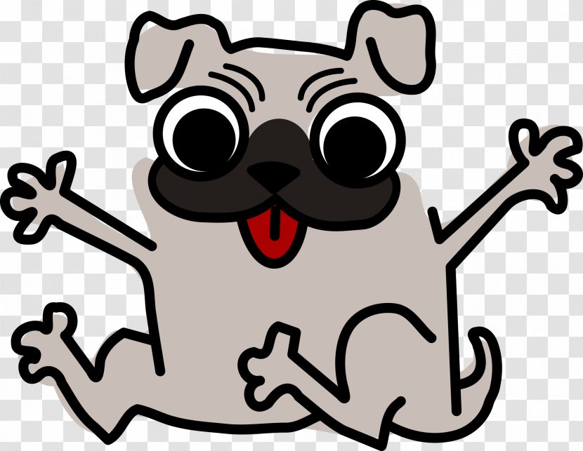 Pug Harry The Dirty Dog Puppy Pet Sitting Clip Art - Snout Cliparts Transparent PNG