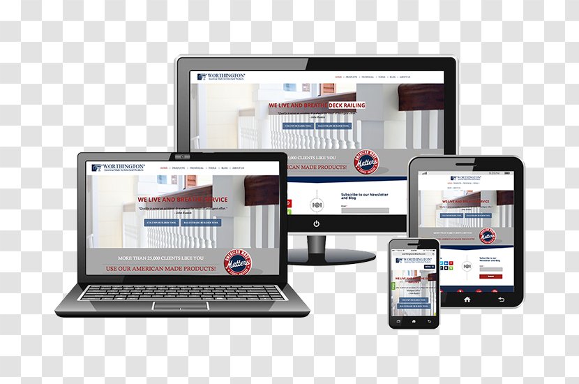 Responsive Web Design Page - Display Device Transparent PNG