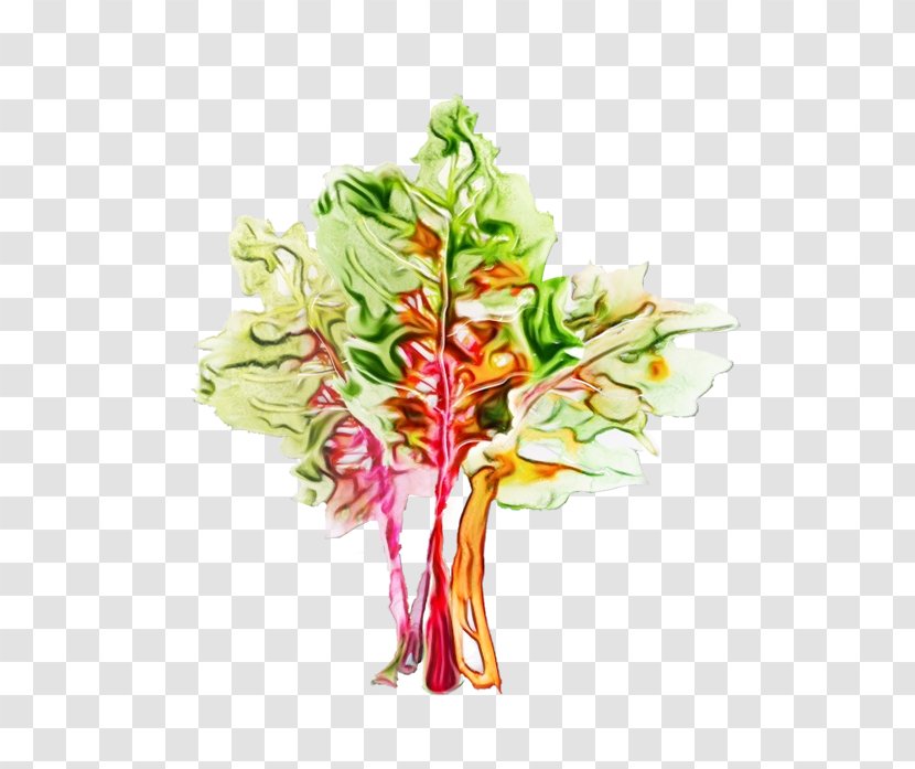 Watercolor Floral Background - Tree Anthurium Transparent PNG
