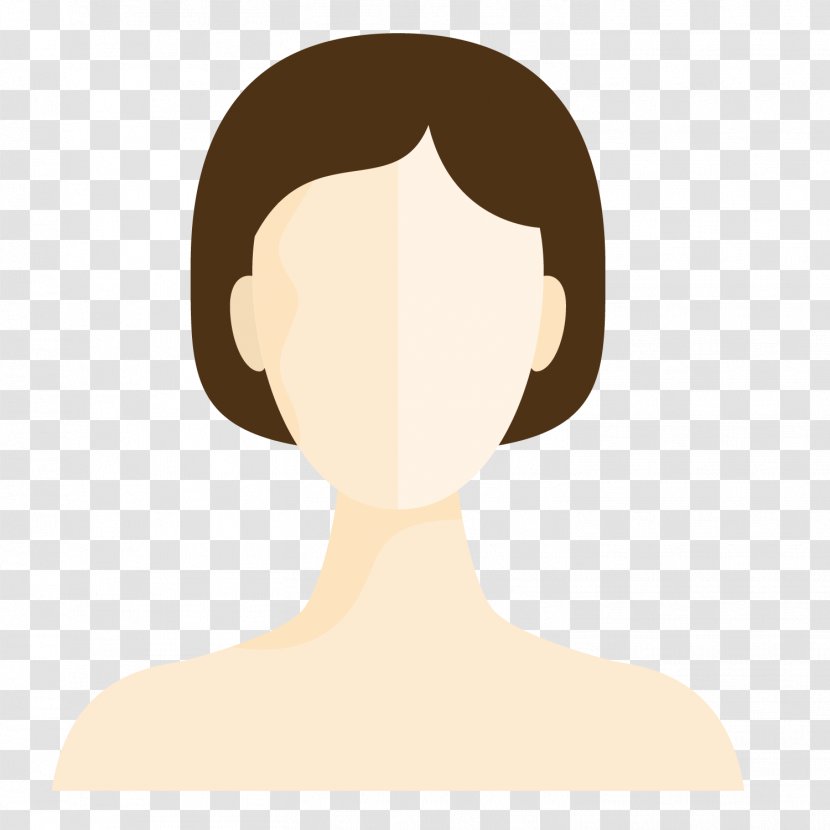 Woman Wig Icon - Frame - Short Section Of Regular Female Hair Transparent PNG
