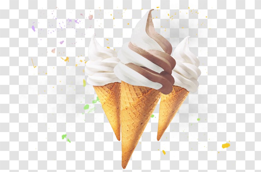 Ice Cream Cones Sundae Milkshake Vanilla - Dessert Transparent PNG