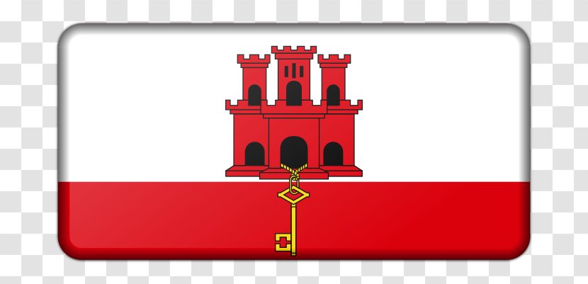 Flag Of Gibraltar National United Kingdom - Flags The World - Alter Banner Transparent PNG