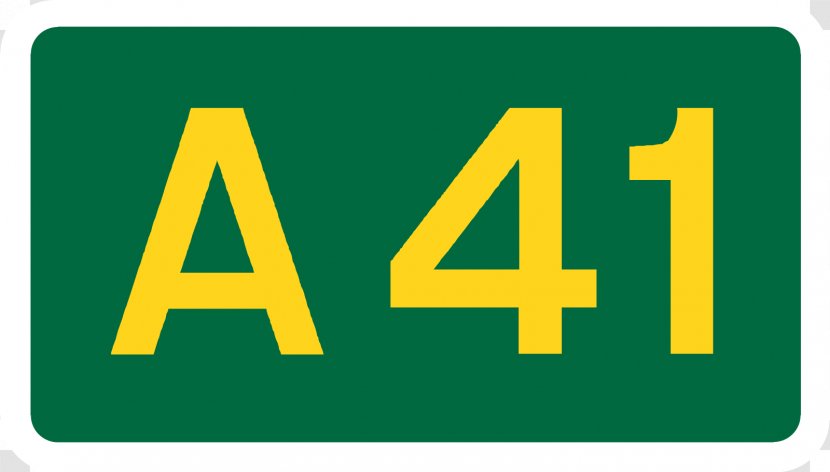 A41 Road M6 Motorway A14 A11 - Number Transparent PNG