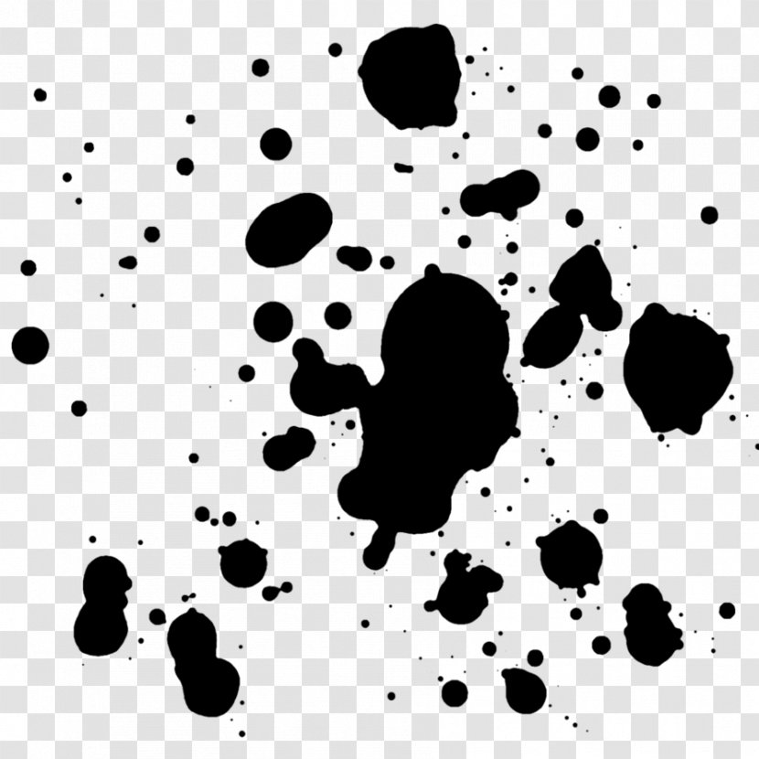 Brush Black And White - Paw - Splash Transparent PNG