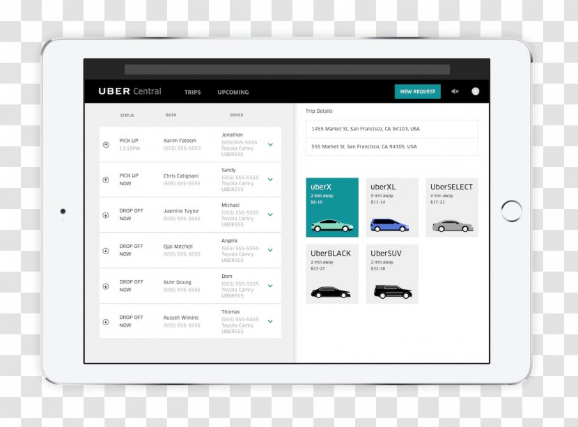 Uber For Business HQ Technologies Market Street - San Francisco - I Pad Transparent PNG