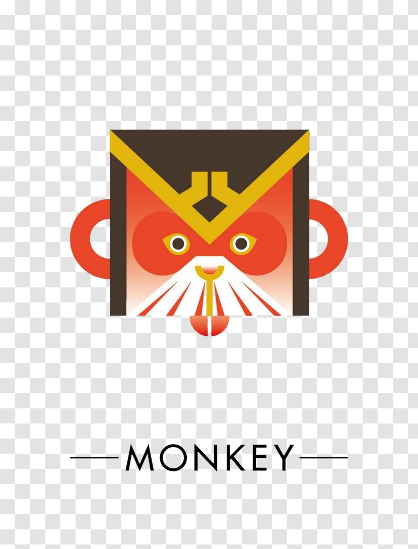 Chinese New Year Card Japanese Designer - Monkey Square Pattern Transparent PNG