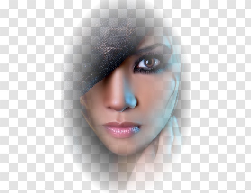 Woman Female Face Eyelash Extensions - Close Up Transparent PNG