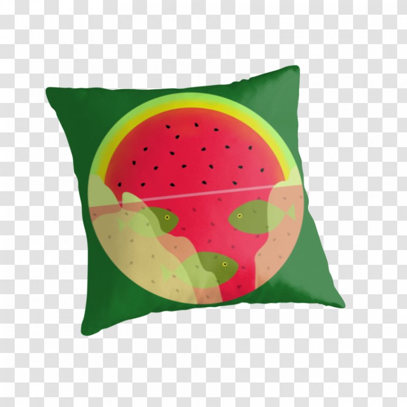 Throw Pillows Cushion Green Fruit - Pillow - Red Lanterns New Year Greeting Card Transparent PNG