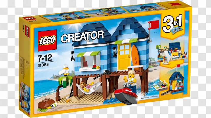 LEGO 31063 Creator Beachside Vacation Lego Toy Retail Transparent PNG