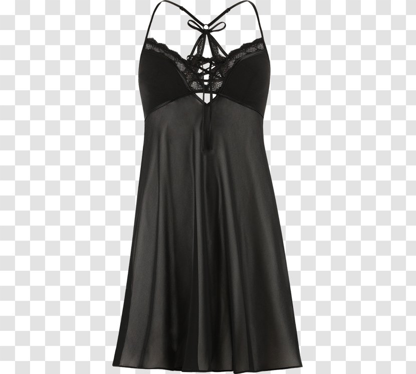 Little Black Dress Satin Gown Neck - Frame - Dentelle Transparent PNG