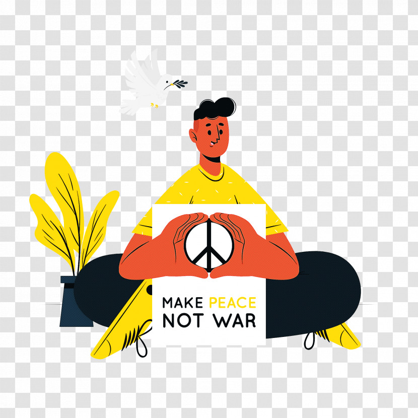 Make Peace Not War Peace Day Transparent PNG