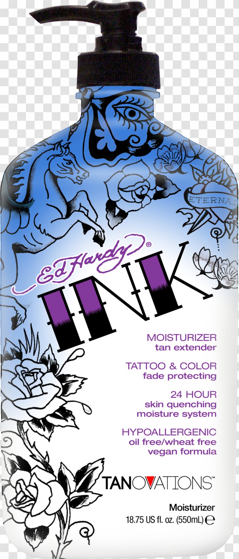 Indoor Tanning Lotion Moisturizer Sun Tattoo - Antiaging Cream - Ed Hardy Transparent PNG