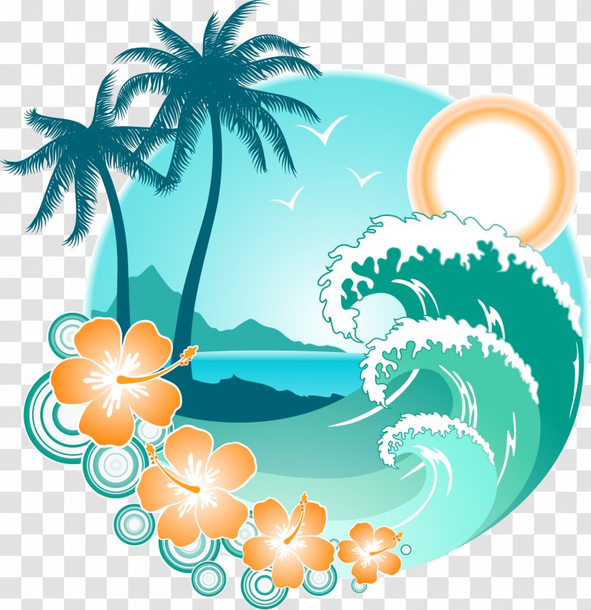 Wind Wave Beach Clip Art - Aqua - Sea Transparent PNG