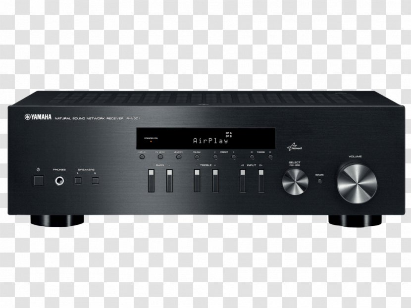 AV Receiver Yamaha R-N301 Radio Audio High Fidelity - Electronic Instrument - Power Amplifier Transparent PNG