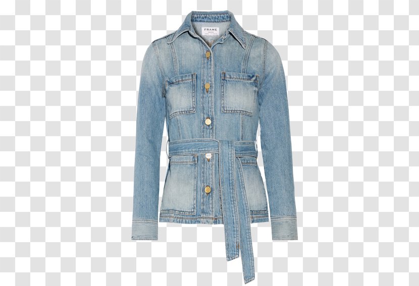 Jean Jacket Top Jeans Coat - Sleeve - Twill Border Transparent PNG
