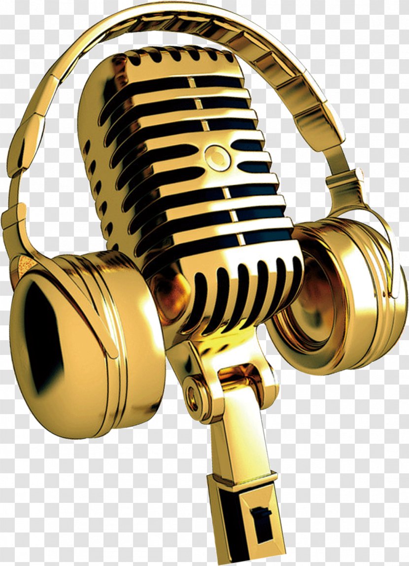 Microphone - Frame - Golden Transparent PNG