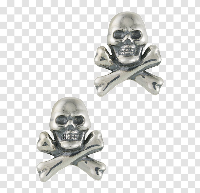 Earring Body Jewellery Silver Skull - Jewelry Transparent PNG