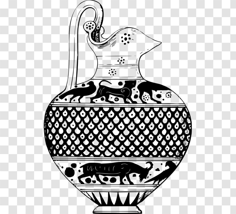 Vase Line Art Drawing Vector Graphics - Ancient Greece Clipart Pottery Transparent PNG