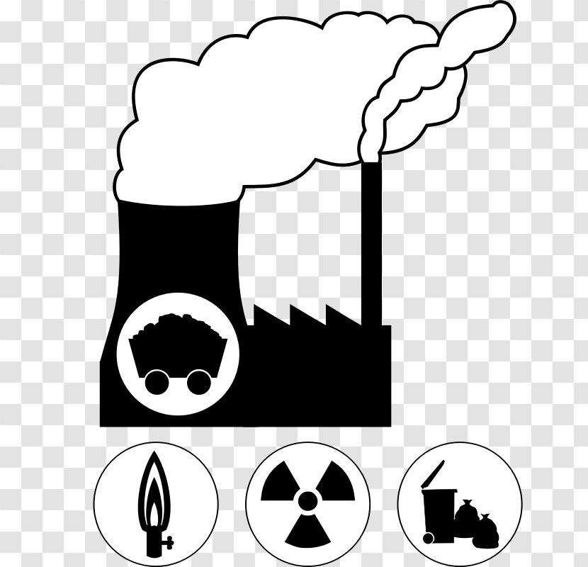Nuclear Power Plant Station Fossil Fuel Clip Art - Black - Coal Transparent PNG